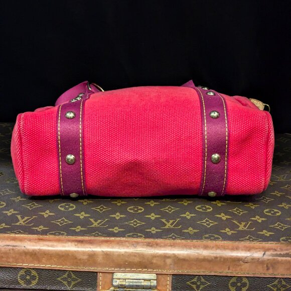 LOUIS VUITTON Cabas Antigua MM Red Purple Tote - Picture 7 of 15